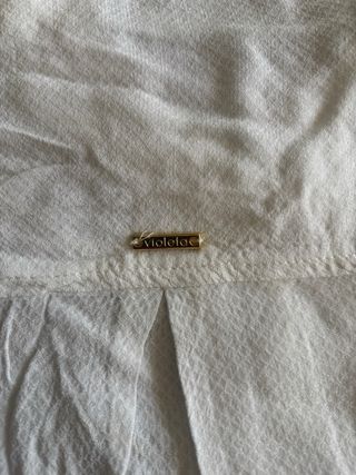 Blusa Mango Blanca Encaje