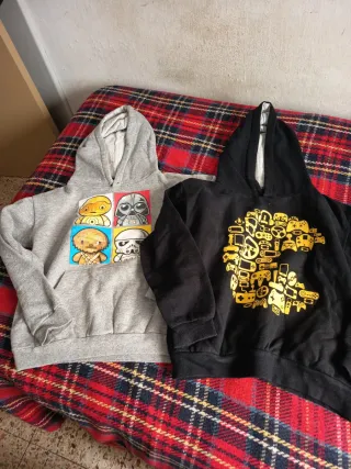 2 Sudaderas Niño Talla 8 Star Wars y Videojuegos