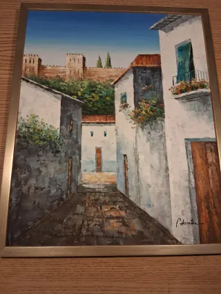 Pintura P. Hunter Paisaje Andaluz