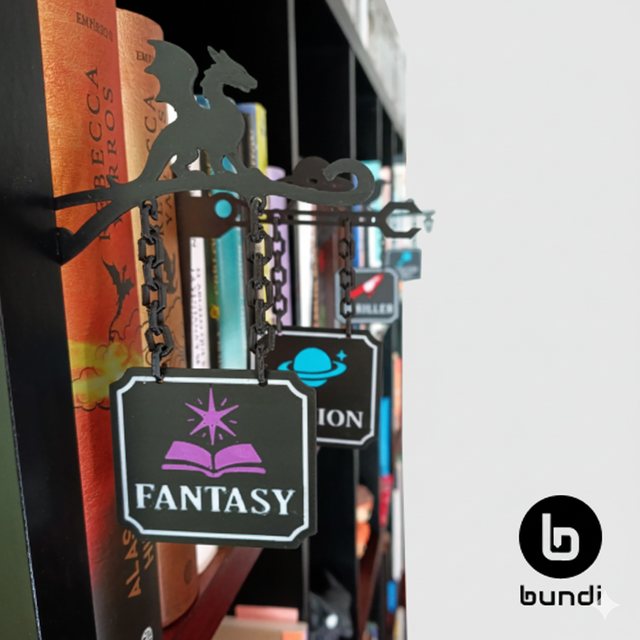 Separadores de género para estanterías libros