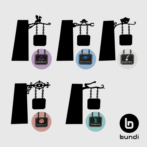 Separadores de género para estanterías libros