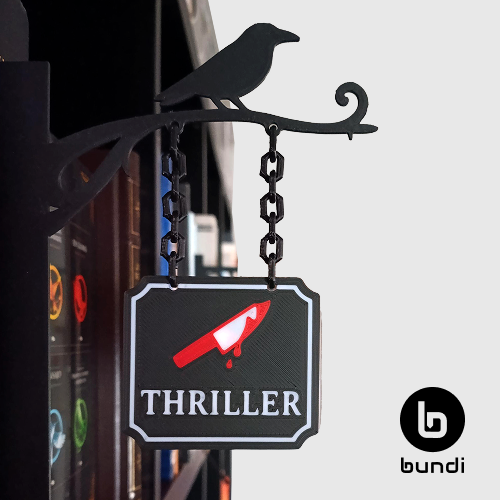 Separadores de género para estanterías libros