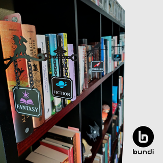 Separatori di genere per scaffali di libri