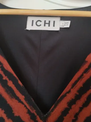 Vestido midi ICHI estampado cebra