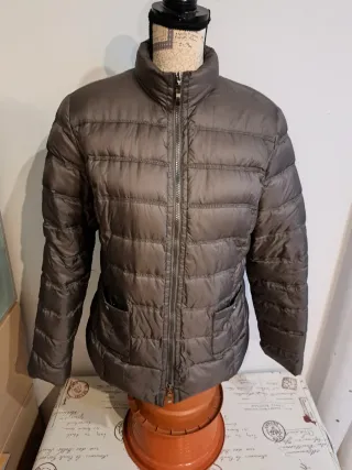 Cazadora acolchada mujer marrón