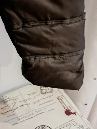 Cazadora acolchada mujer marrón