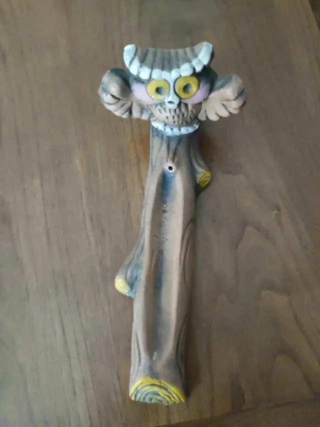 Quemador incienso y adorno búho cerámica