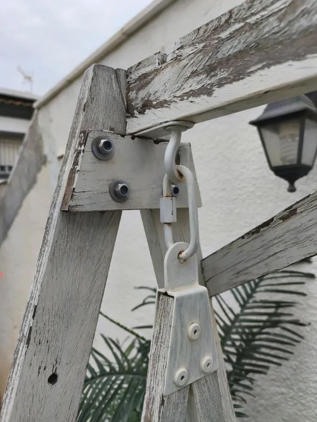 Balancín de madera Teca blanco