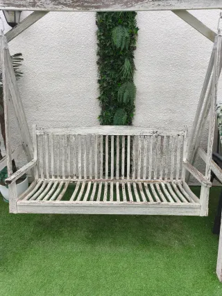 Balancín de madera Teca blanco