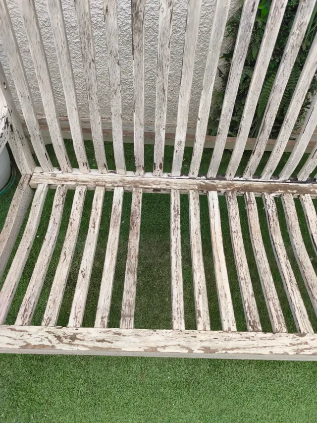 Balancín de madera Teca blanco