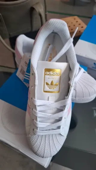 Adidas Superstar Talla 36 Rosa y Blanco
