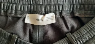 Pantalón cuero sintético mujer negro