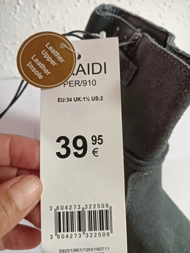 Botines niña. talla 34. Okaidi.