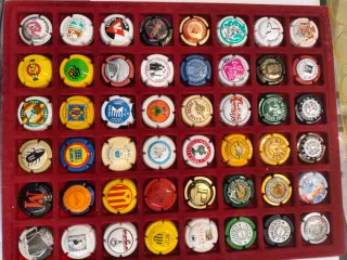 42 Chapas de Cava Variadas