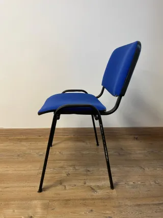 Silla de oficina/visitante azul y negra