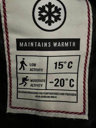 Parka Canada Weather Gear Talla L Negra