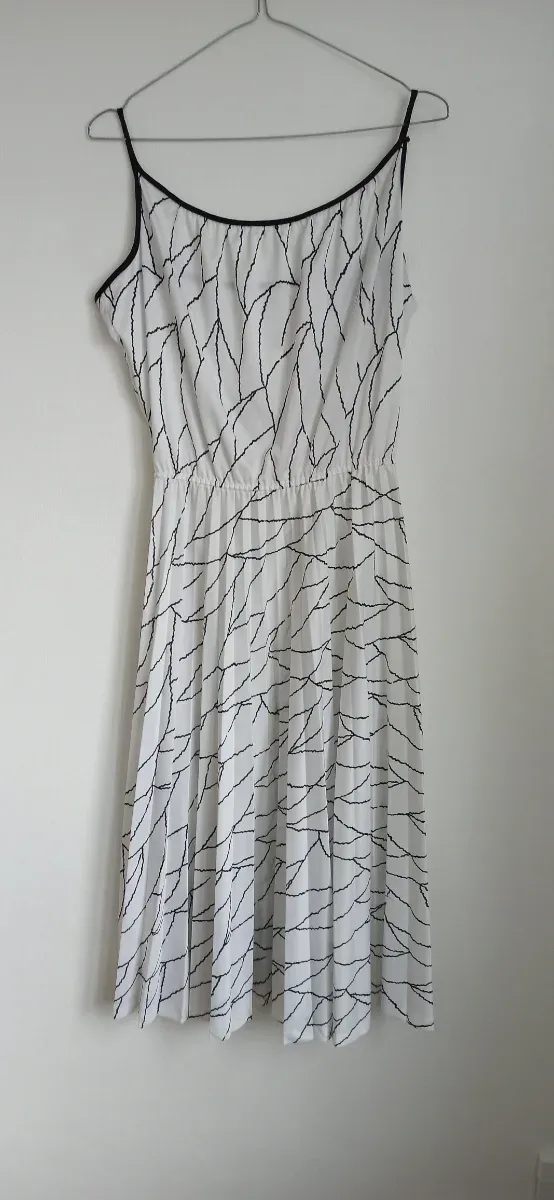 Vestido blanco y negro talla única