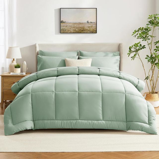 5 piezas de cama 190 tamaño king color verde