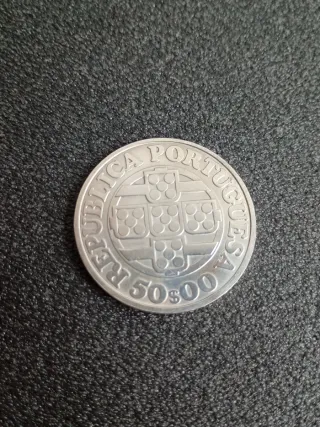 50 Escudos Portugal -PLATA-