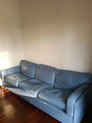Divano 3 posti Frau pelle blu