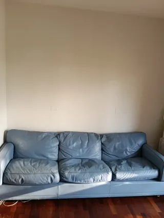 Divano 3 posti Frau pelle blu