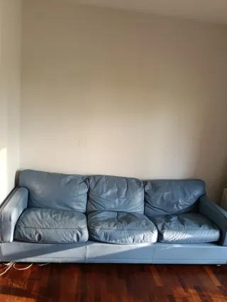 Divano 3 posti Frau pelle blu