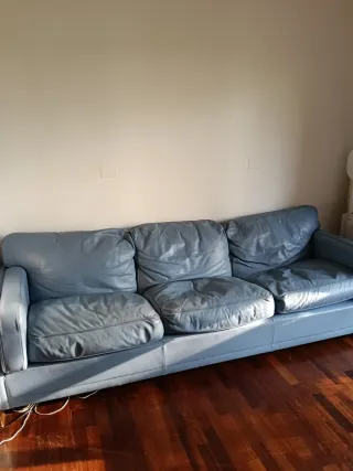 Divano 3 posti Frau pelle blu