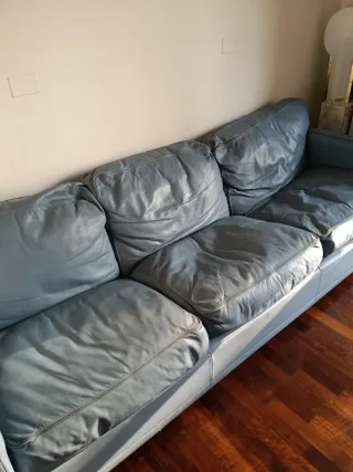 Divano 3 posti Frau pelle blu