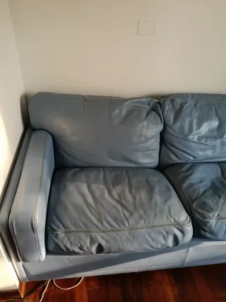 Divano 3 posti Frau pelle blu