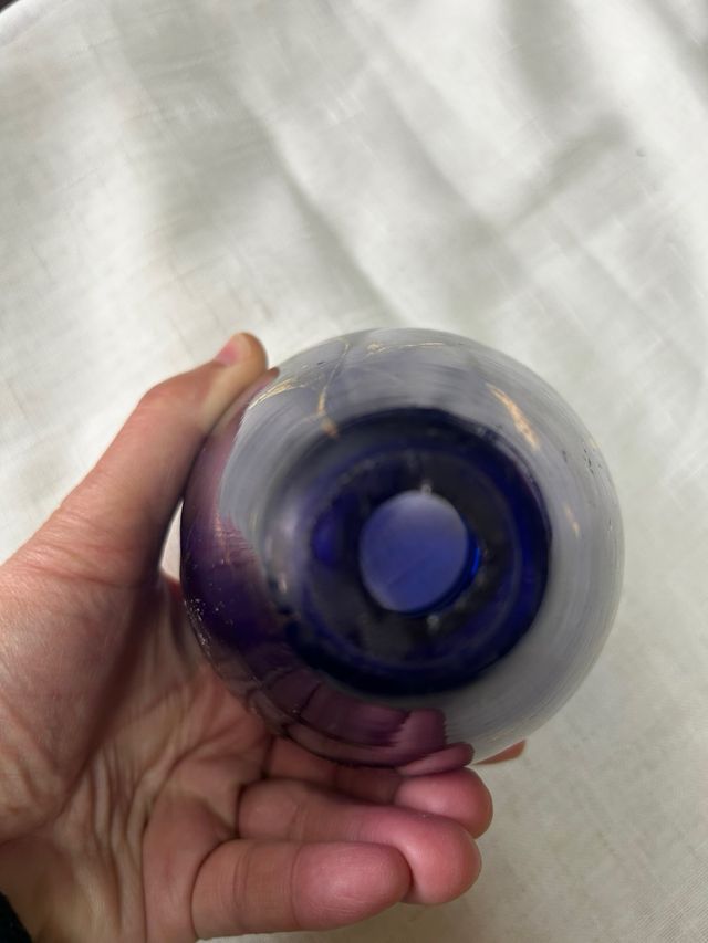 Antica palla/parte di una lampada in vetro