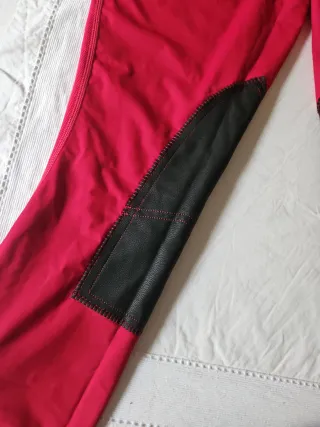 Pantalón Hípica Mujer Rojo y Negro