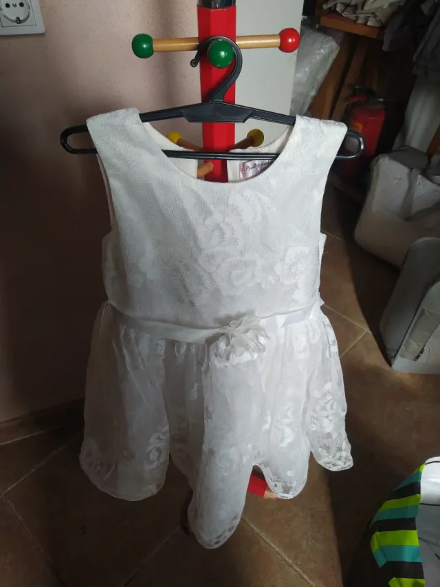 Vestido blanco niña encaje