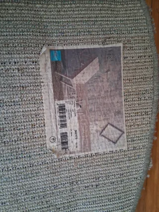 Tappeto rotondo pelo lungo grigio