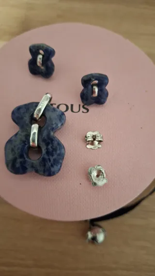 Conjunto TOUS LapisLazuli Pendientes y Colgante de