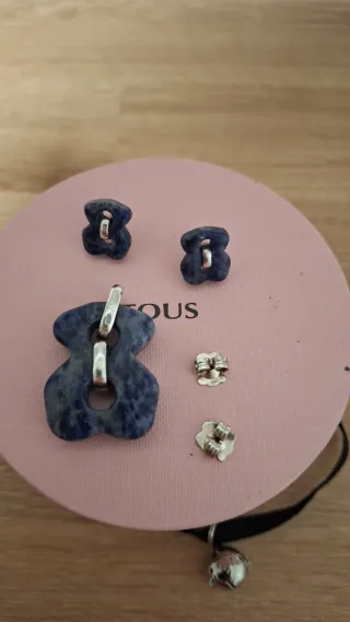 Conjunto TOUS LapisLazuli Pendientes y Colgante de