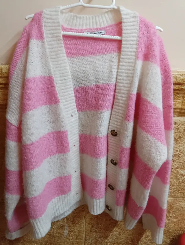 Jersey de rayas rosa y blanco