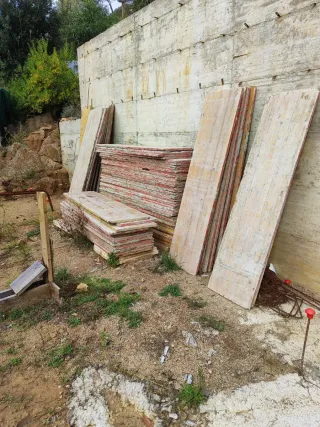 Tablas de encofrar de madera