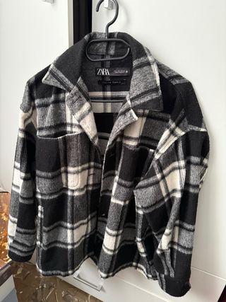 Chaqueta Zara cuadros lana