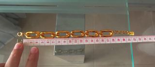 Pulsera UNO DE 50 eslabones dorados