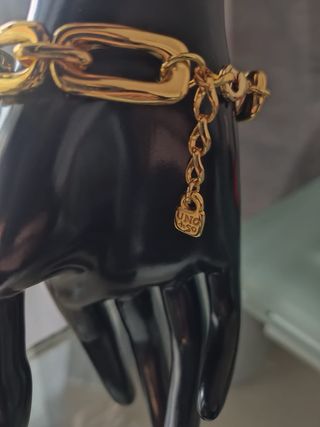 Pulsera UNO DE 50 eslabones dorados