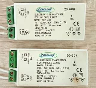 LÁMPARAS HALÓGENAS Y TRANFORMADORES ELECTRÓNICOS.