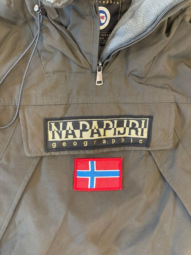 Chaqueta Napapijri Anorak Talla M/L Verde Oliva