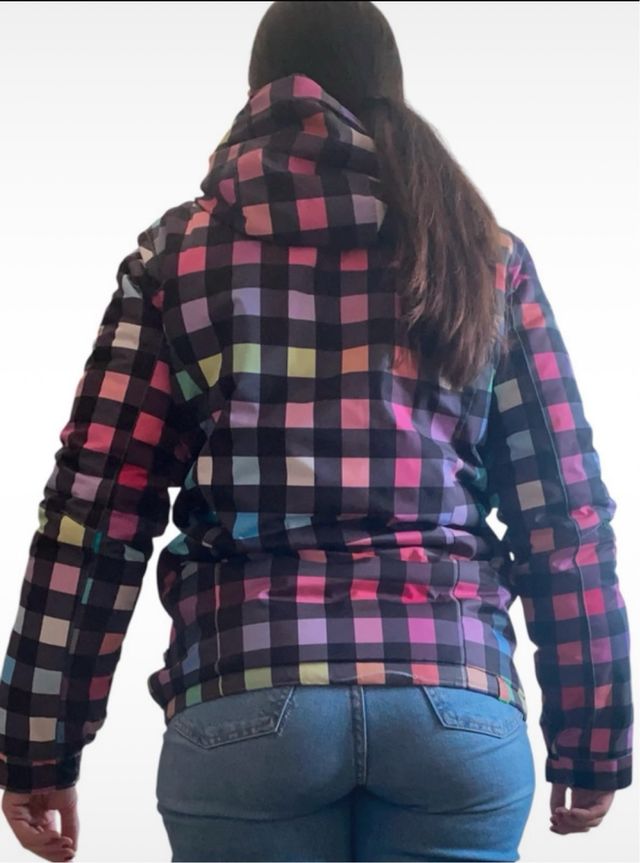 Chaqueta Roxy esquí talla M cuadros multicolor