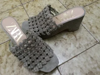 Zapatos Zara Mujer Verde Oliva