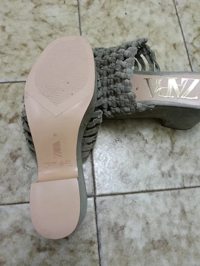 Zapatos Zara Mujer Verde Oliva