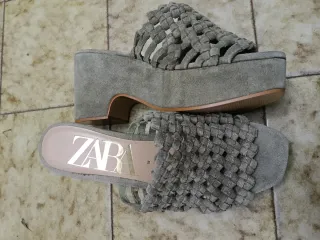 Zapatos Zara Mujer Verde Oliva