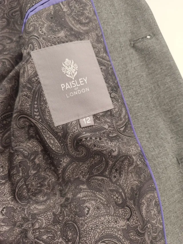 Traje ceremonia niño T12/13 gris y dorado