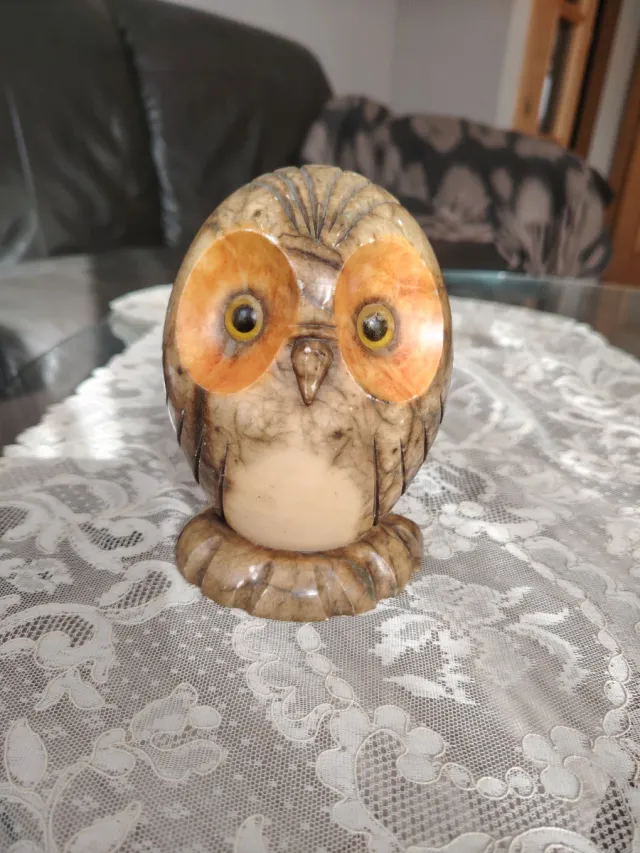 Búho de Alabastro Decorativo