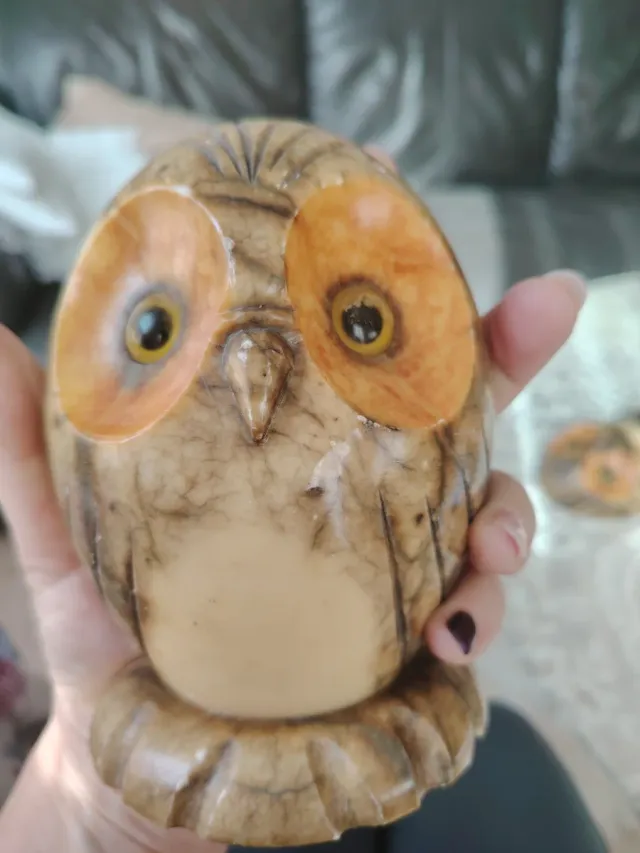 Búho de Alabastro Decorativo