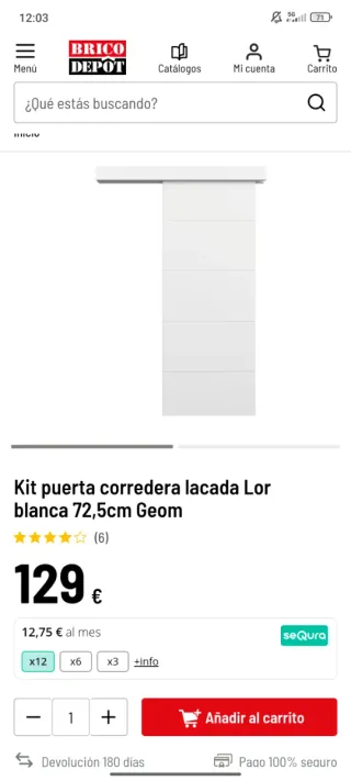 Kit puerta corredera lacada LOR